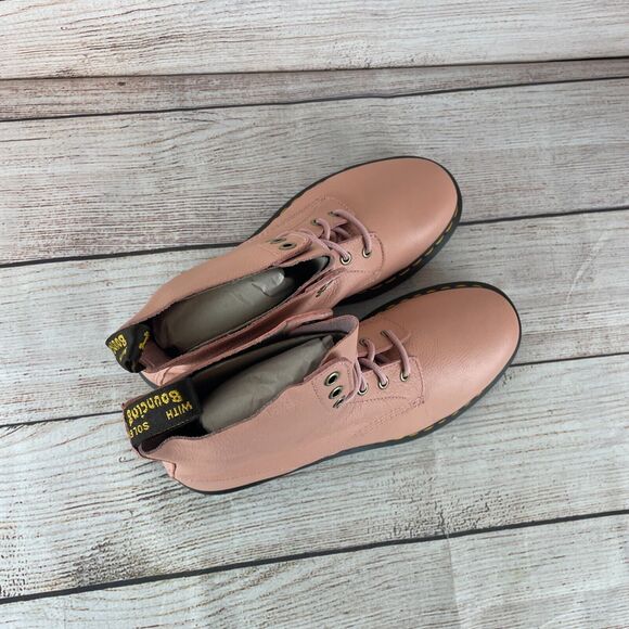 Dr. Martens Women's 1460 Boots Sz 11 Pascal Virginia Leather Peach Pink - Picture 7 of 11